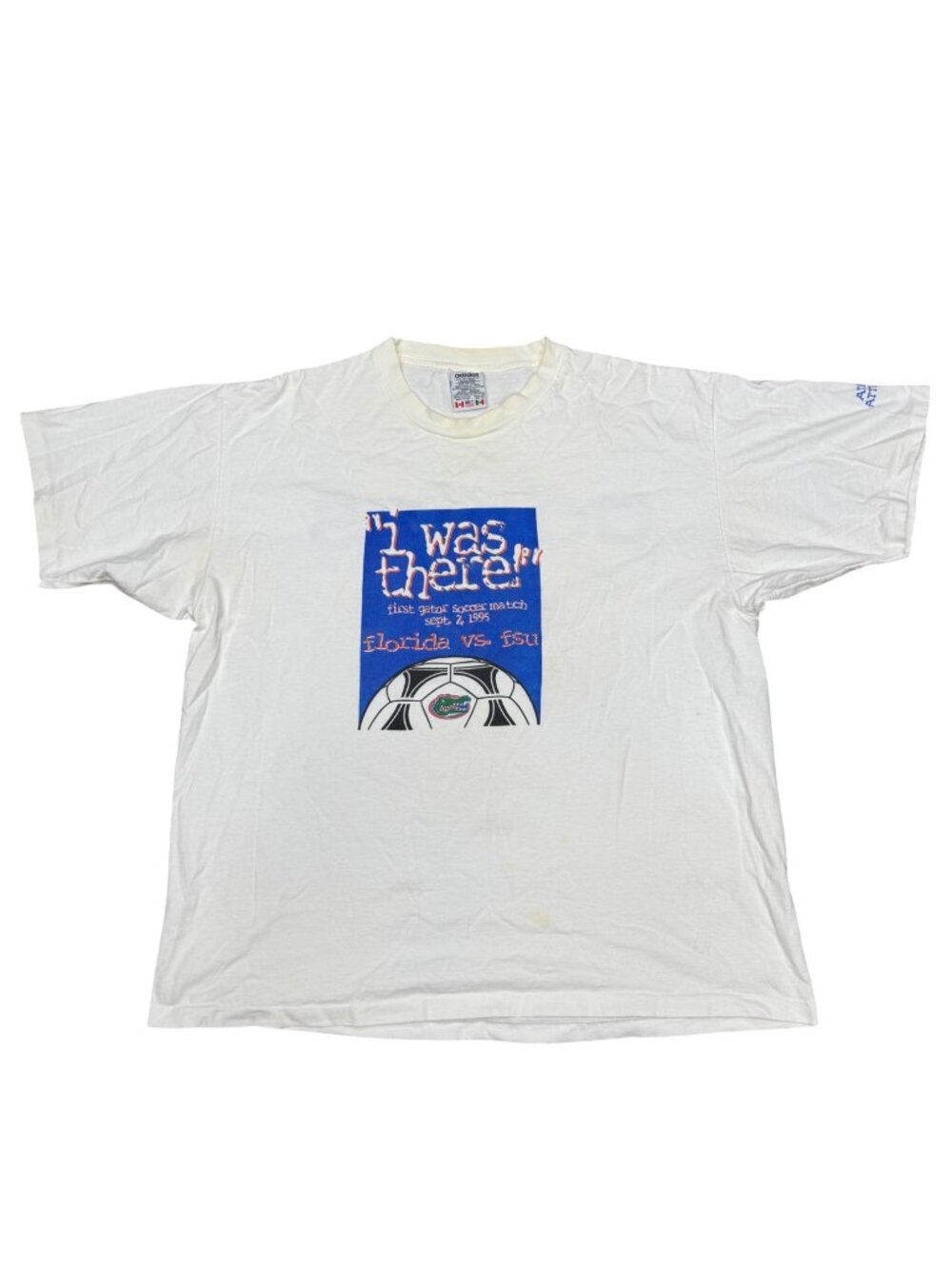 Vintage Adidas Florida Gators 1995 First Soccer Match Tee XL White Vintage READ